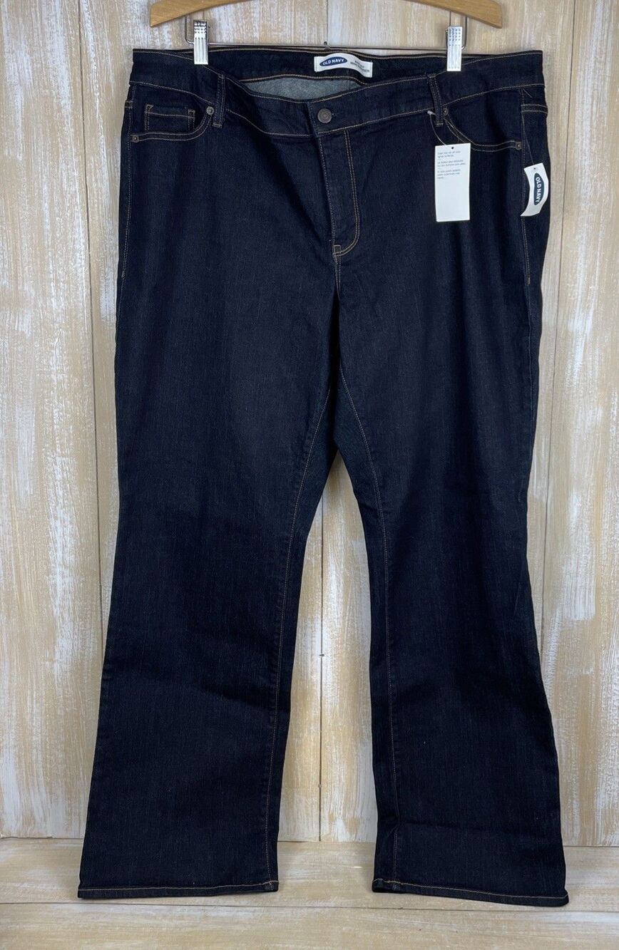 NWT Old Navy Secret Slim Pockets Bootcut Women’s Jeans  22 Plus Dark Blue